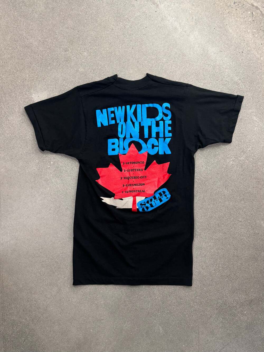 Vintage 1989 New Kids On The Block Canadian Tour T-Shirt - M - Picture 6 of 7